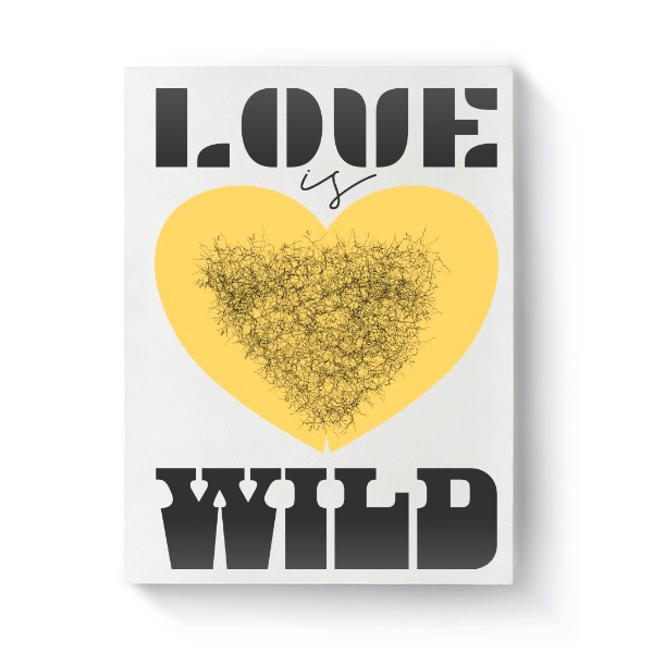 Fotoplátno 3:4 s potiskem LOVE IS WILD