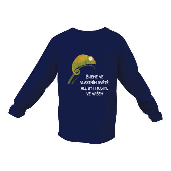 Tričko s potiskem CHAMELEON - ŽIJEME VE VLASTNÍM SVĚTĚ...