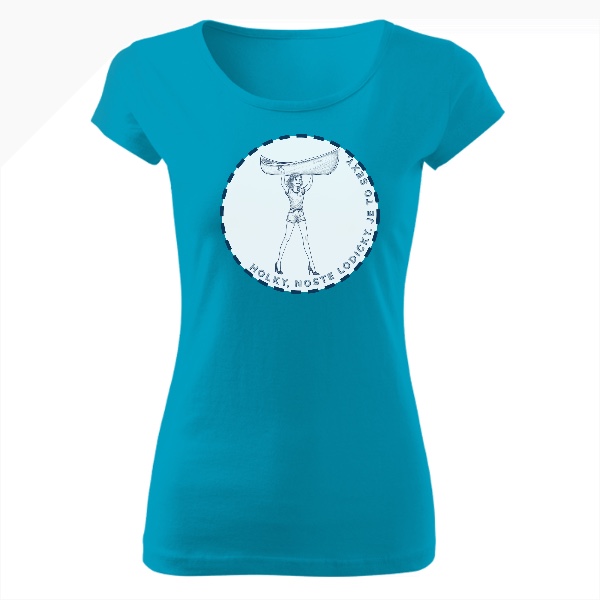 Tričko s potiskem Holky, noste lodičky