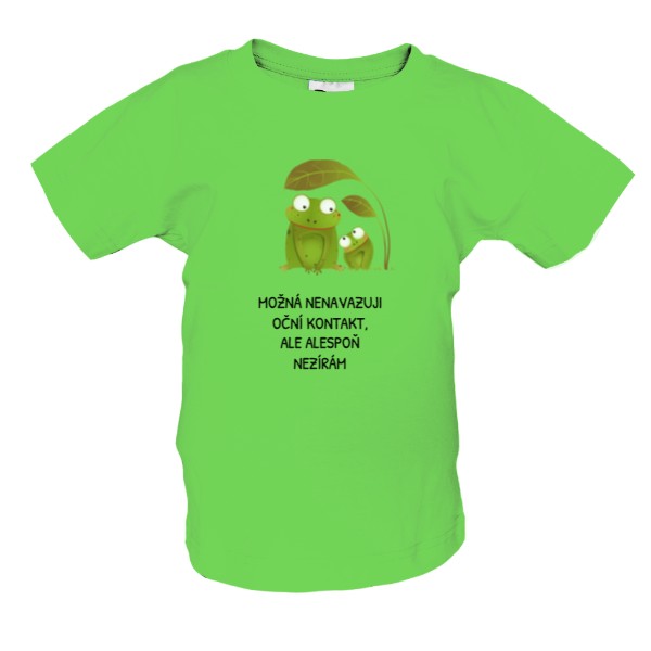 Tričko s potiskem ZELENÉ - ŽABIČKY NEZÍRÁM...
